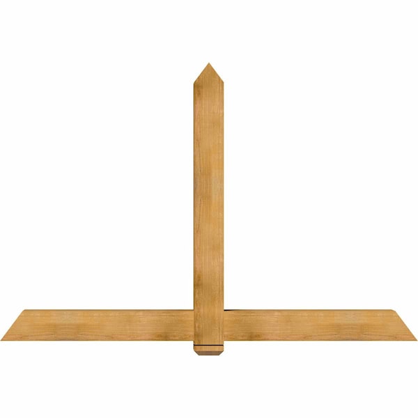 Ekena Millwork Eugene Rough Sawn Timber Gable Bracket, Western Red Cedar, 84"W x 56"H x 6"D x 6"F, 16/12 Pitch GBW084X56X0606EUG00RWR - main
